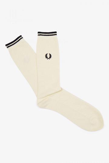 Dámské Ponožky Fred Perry Tipped Bílé | CZ 1181TCEV